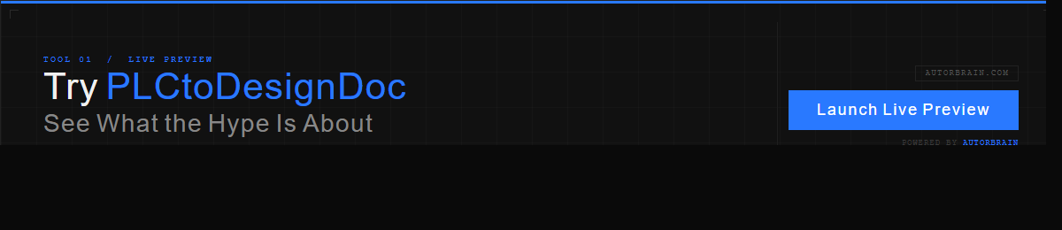 Try PLCtoDesignDoc -- Live Preview